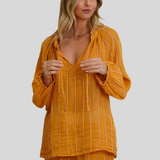 Sussana Top Velvet Stripe