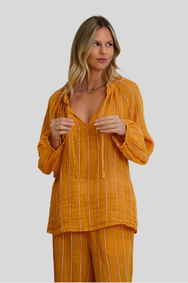 Sussana Top Velvet Stripe