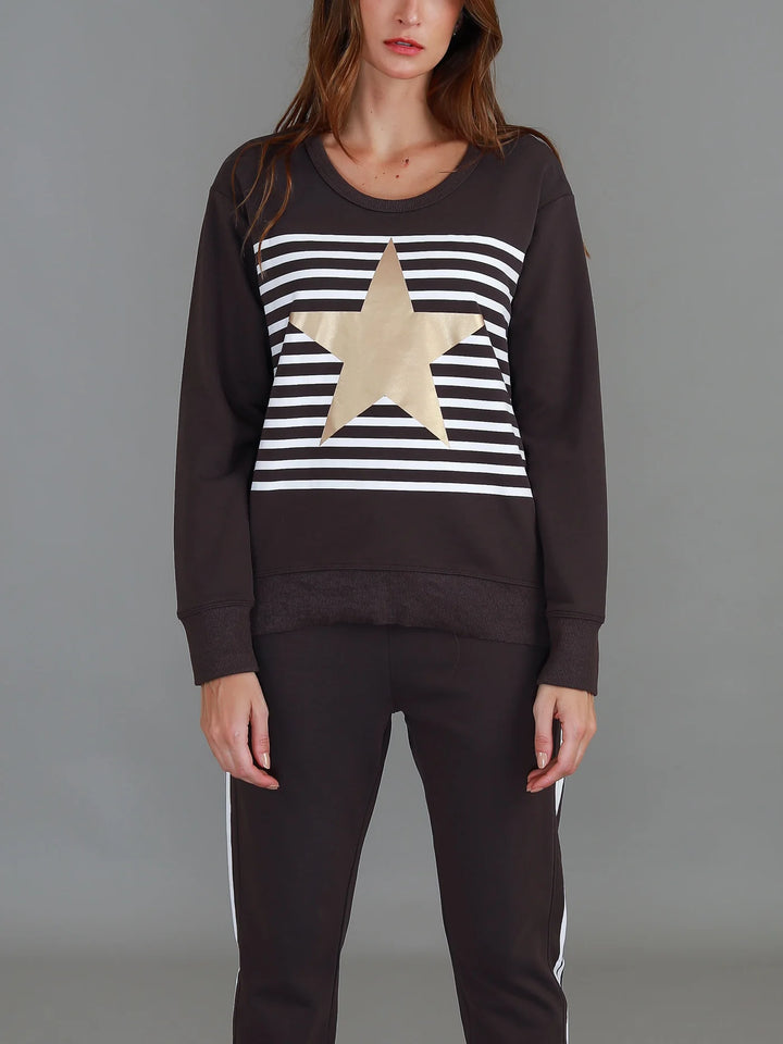 Geneva Stripe Star Sweater