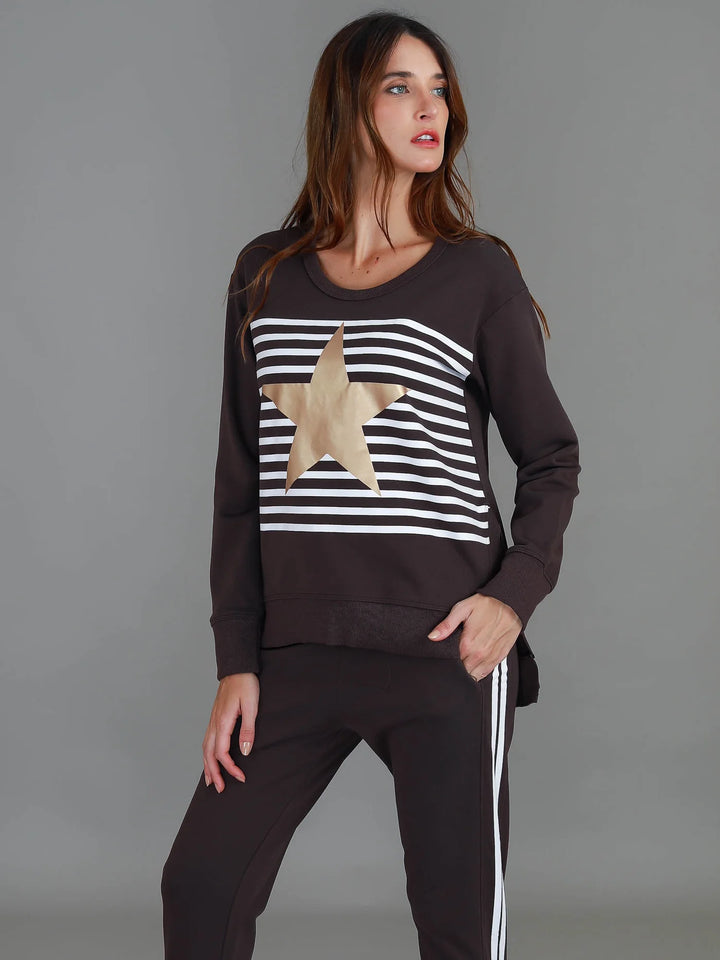 Geneva Stripe Star Sweater