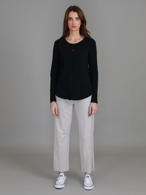 Clyde Embroidered Heart Tee