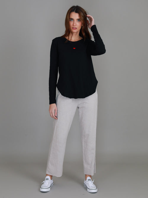 Clyde Embroidered Heart Tee