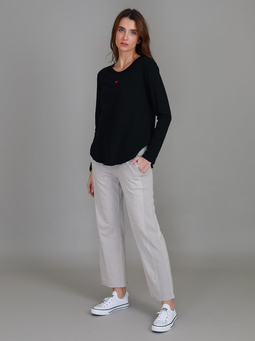 Clyde Embroidered Heart Tee