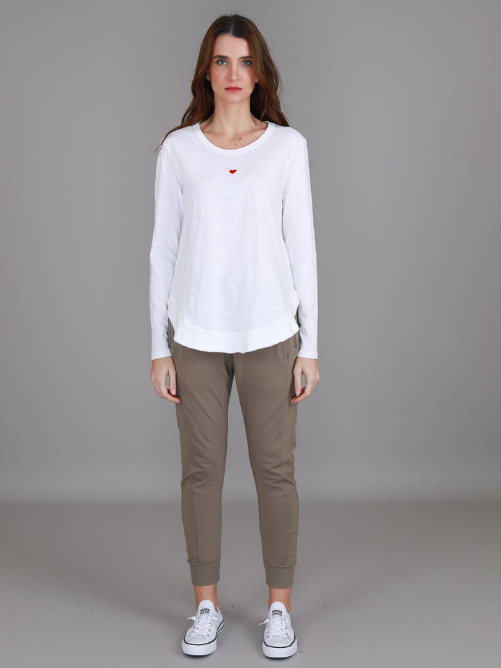 Clyde Embroidered Heart Tee