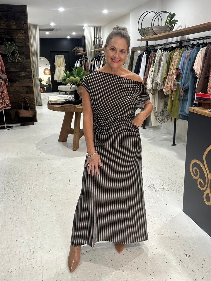 Everlyn Metallic Jersey Dress