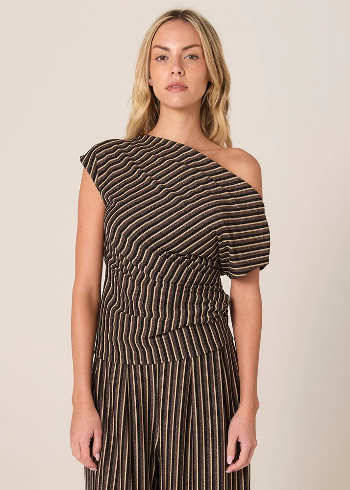 Everlyn Metallic Jersey Top