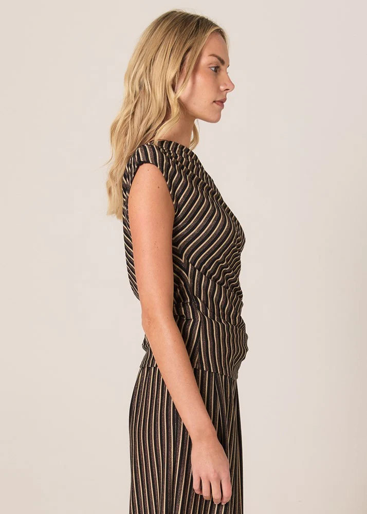 Everlyn Metallic Jersey Top
