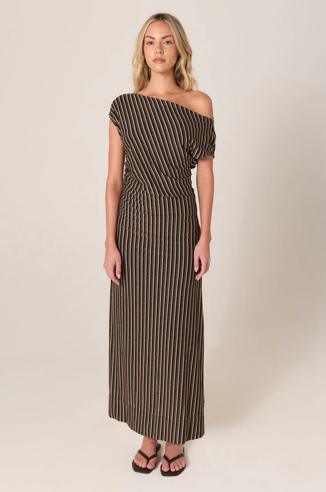 Everlyn Metallic Jersey Dress
