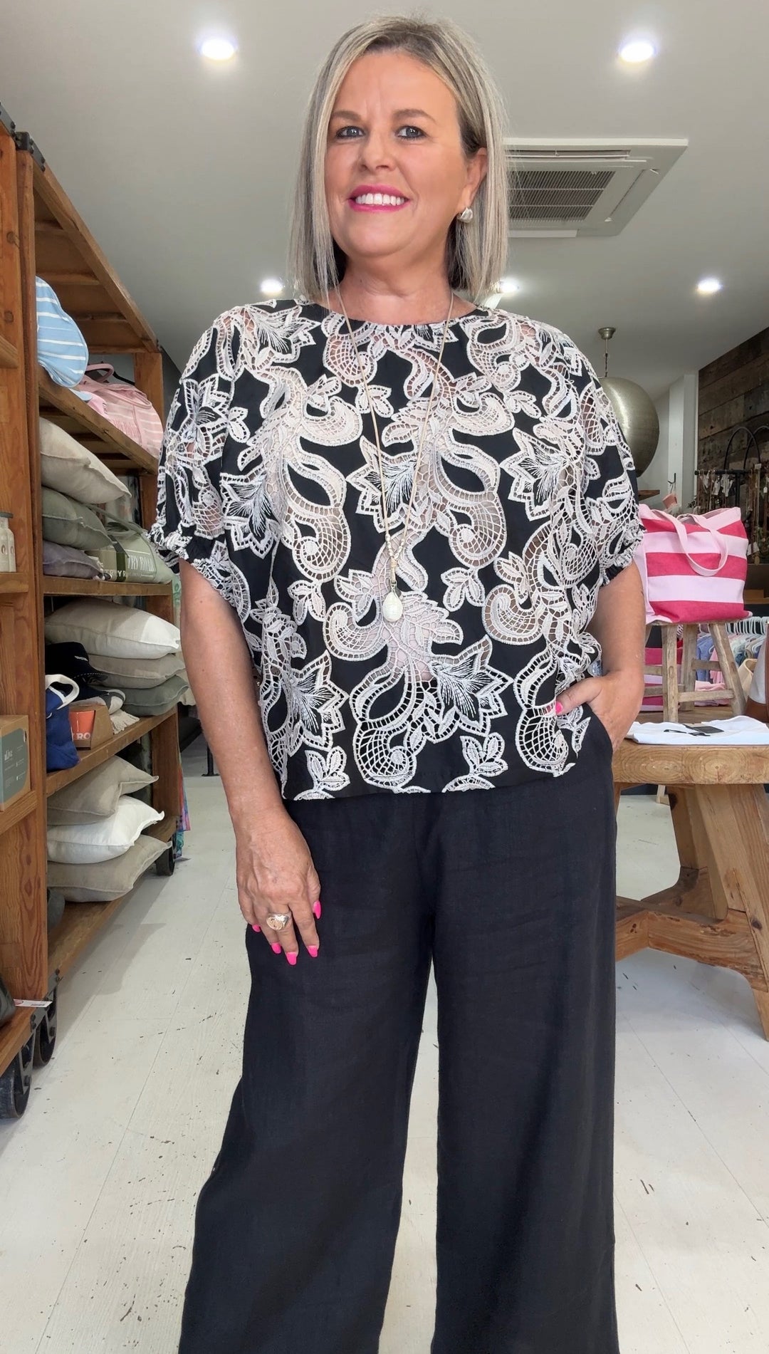 Kristie Top Embroidery