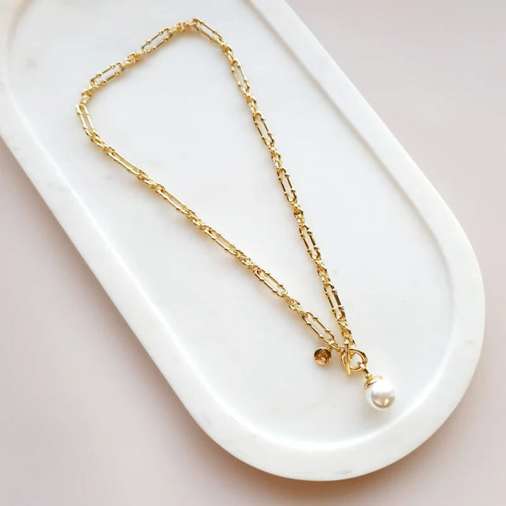 Single Pearl Necklace Short