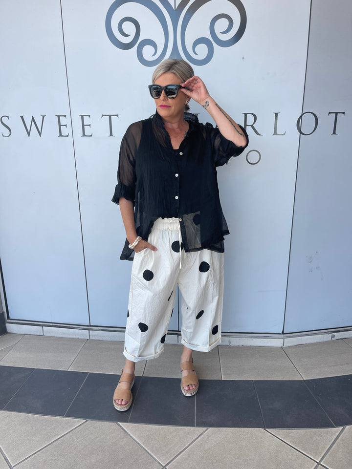 Remy Pant Black Polka Dot