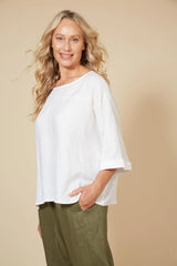 Studio Relaxed Top White