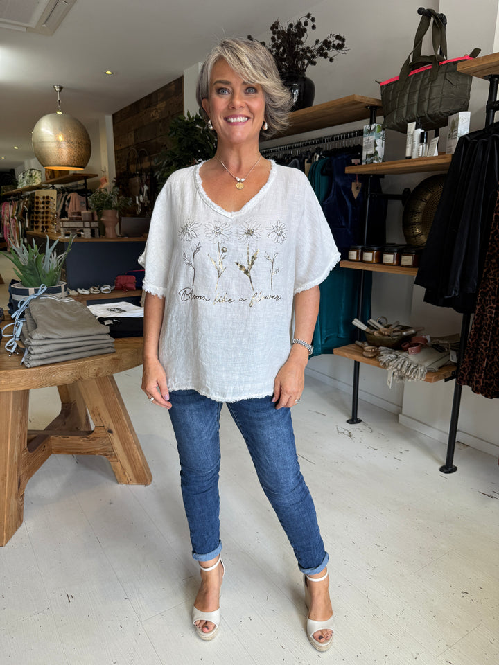 Bloom Linen Tee