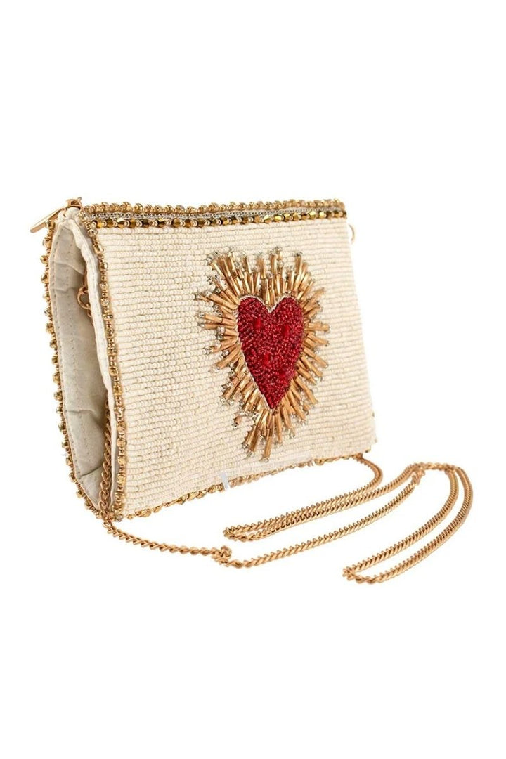 Heart Burst Beaded Bag