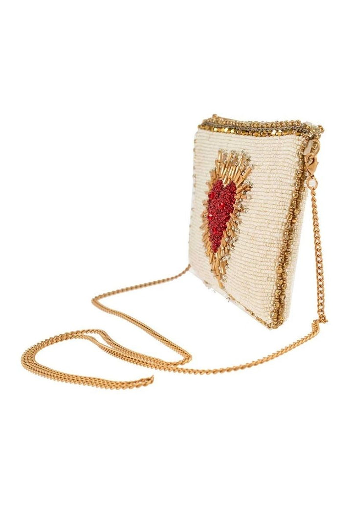 Heart Burst Beaded Bag