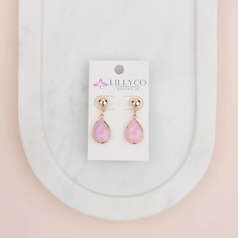Pink Crystal Earring