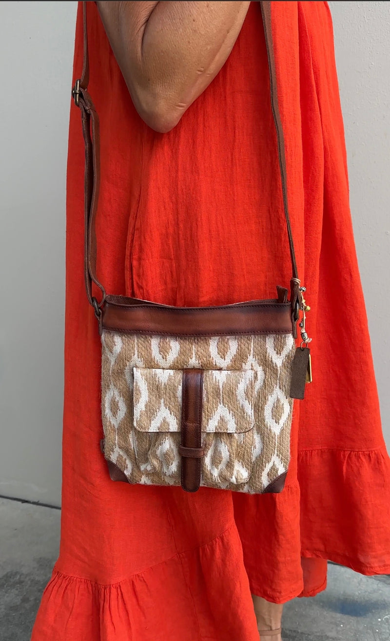 Ikat Fabric Crossbody