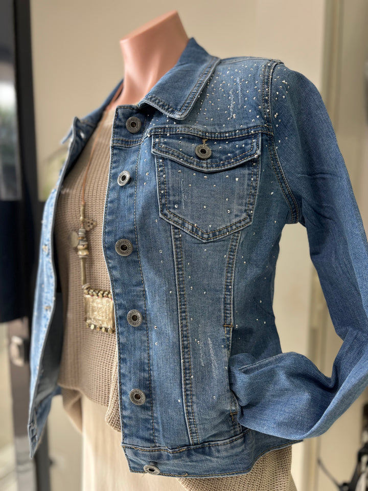 Lila Sparkle Denim Jacket