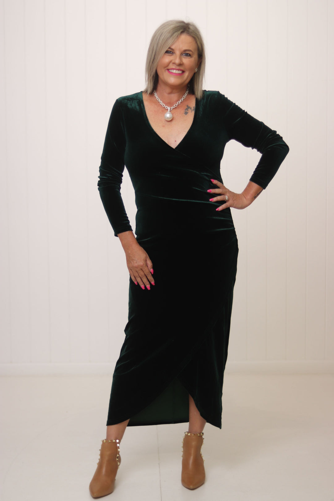 Romantic Edge Velvet Dress