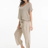 Linen Button Pants
