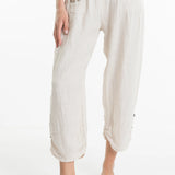 Linen Button Pants