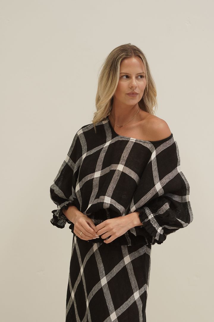Serena Shirred Hem Top