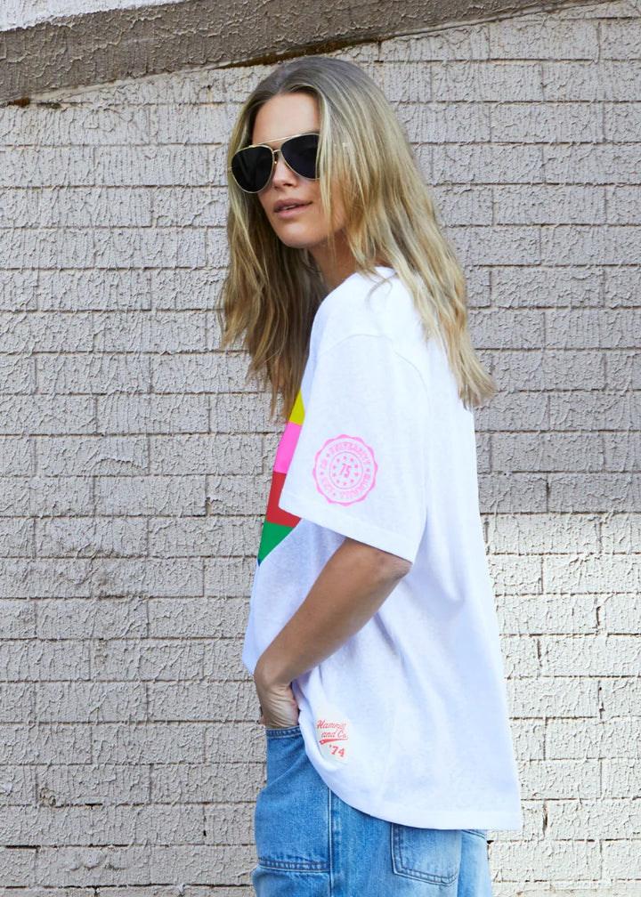 Rainbow Heart Tee - White