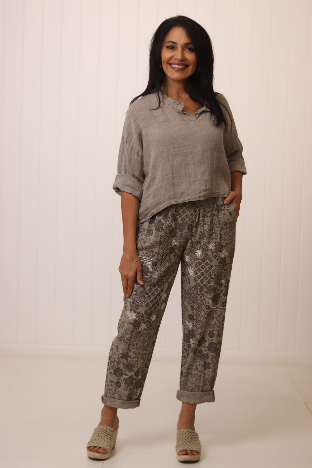 Aria Viscose Print Pant