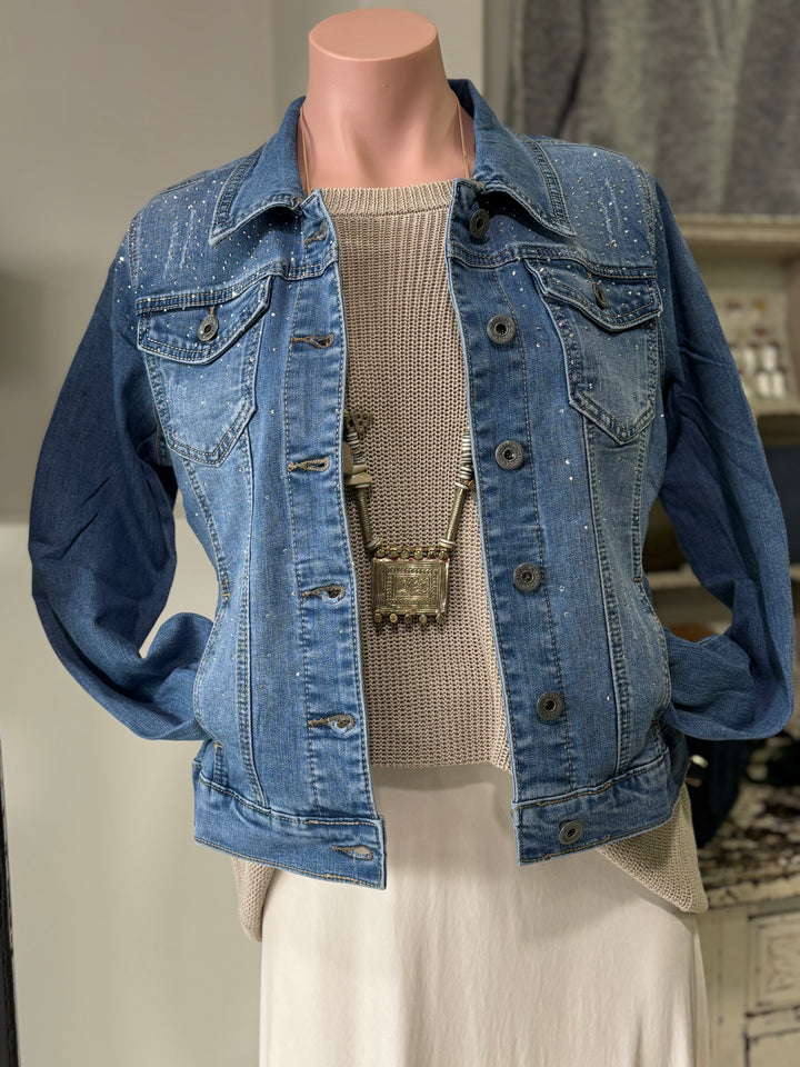 Lila Sparkle Denim Jacket