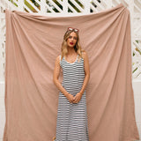 Janet Maxi Black Stripe