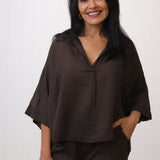 Andrea V Neck Top
