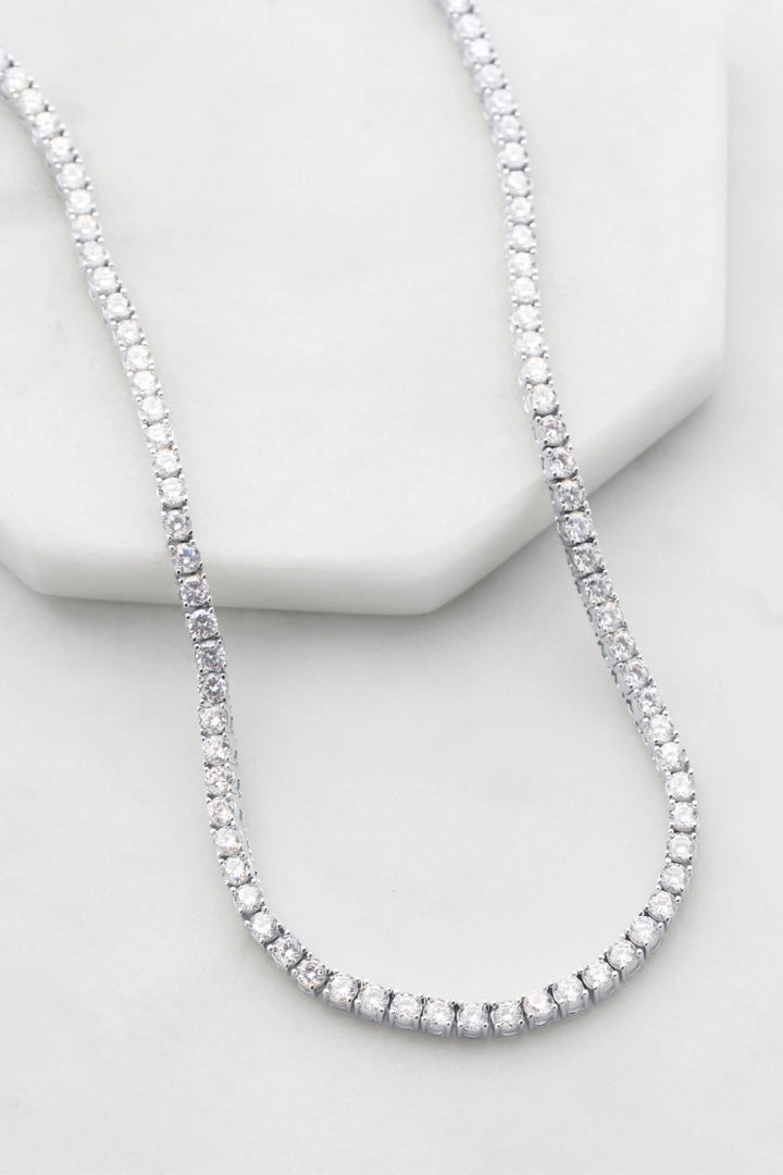 Dani Silver Tennis Necklace