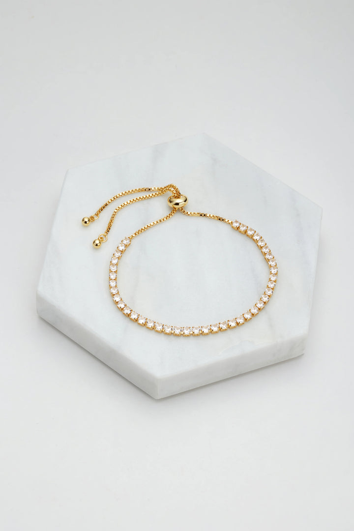 Nikki Gold Tennis Bracelet