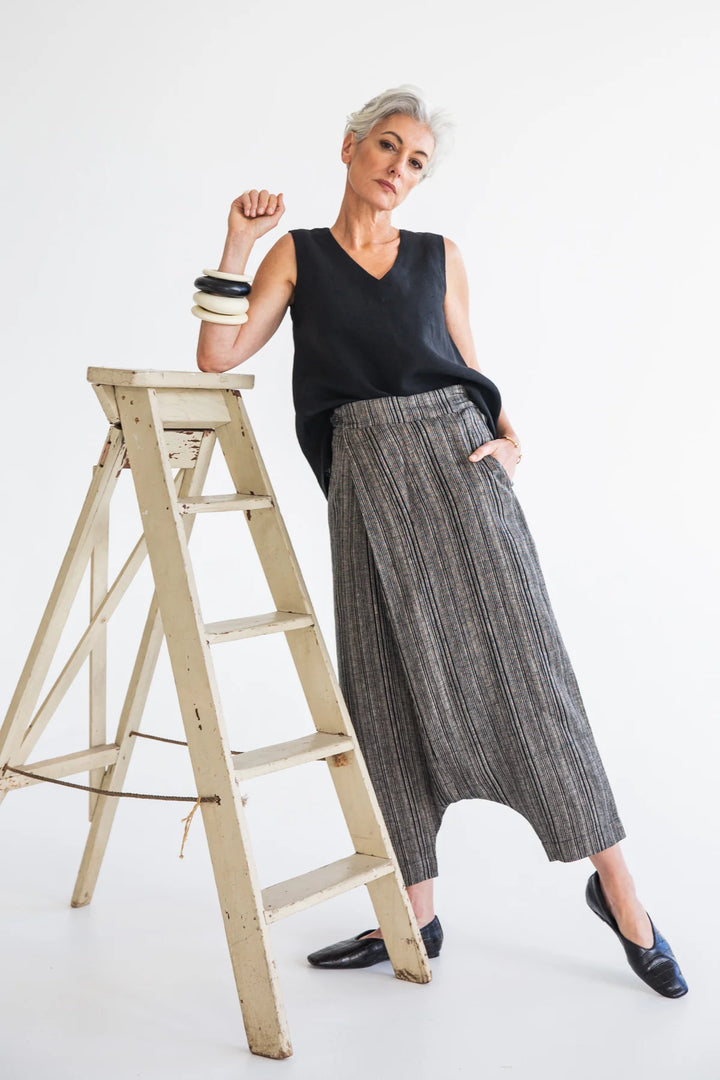 Koi Pant Raven Stripe