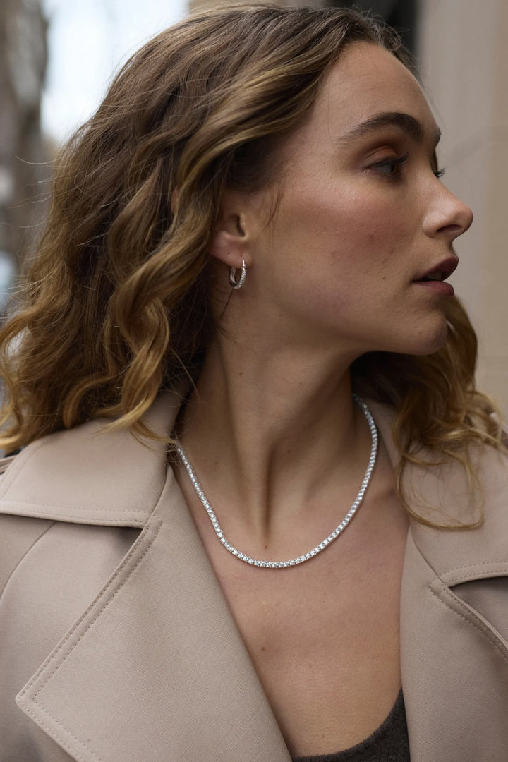 Dani Silver Tennis Necklace