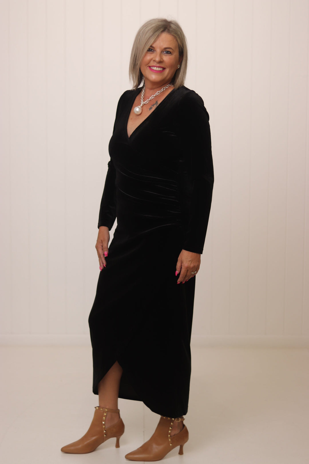 Romantic Edge Velvet Dress