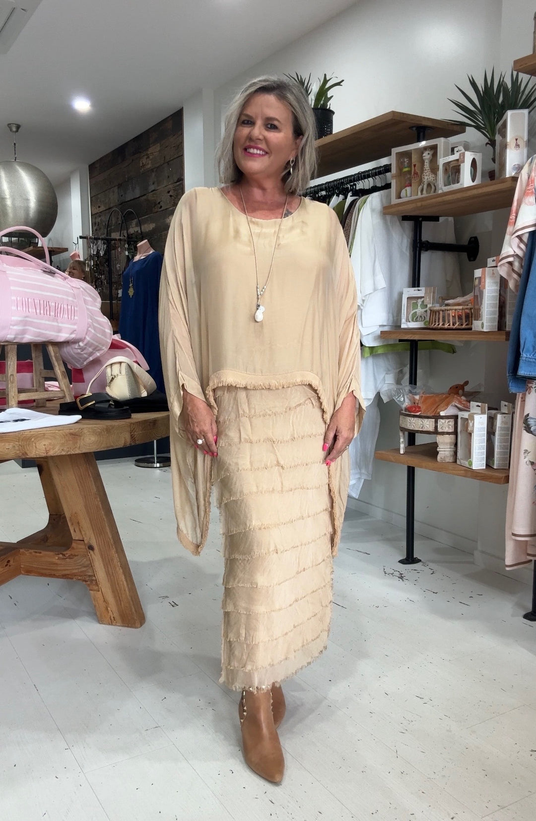 Ella Silk Layers Dress