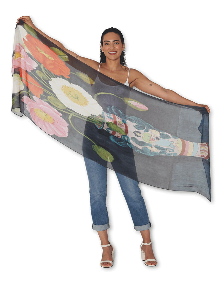 Small Scarf  Island Poppies