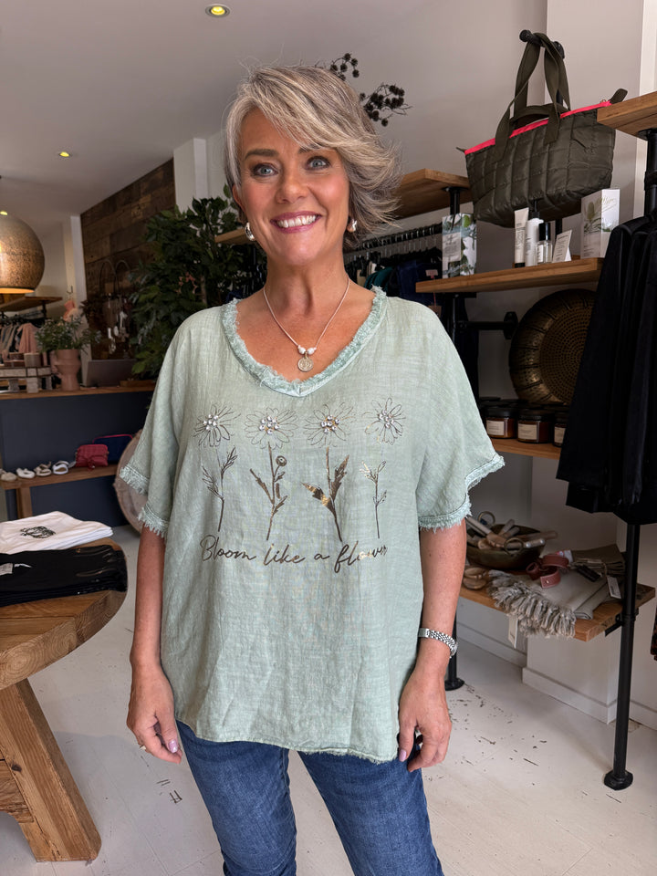 Bloom Linen Tee