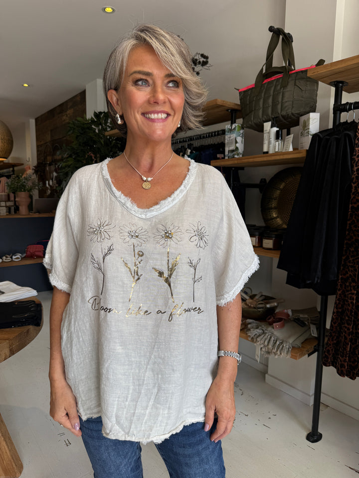 Bloom Linen Tee