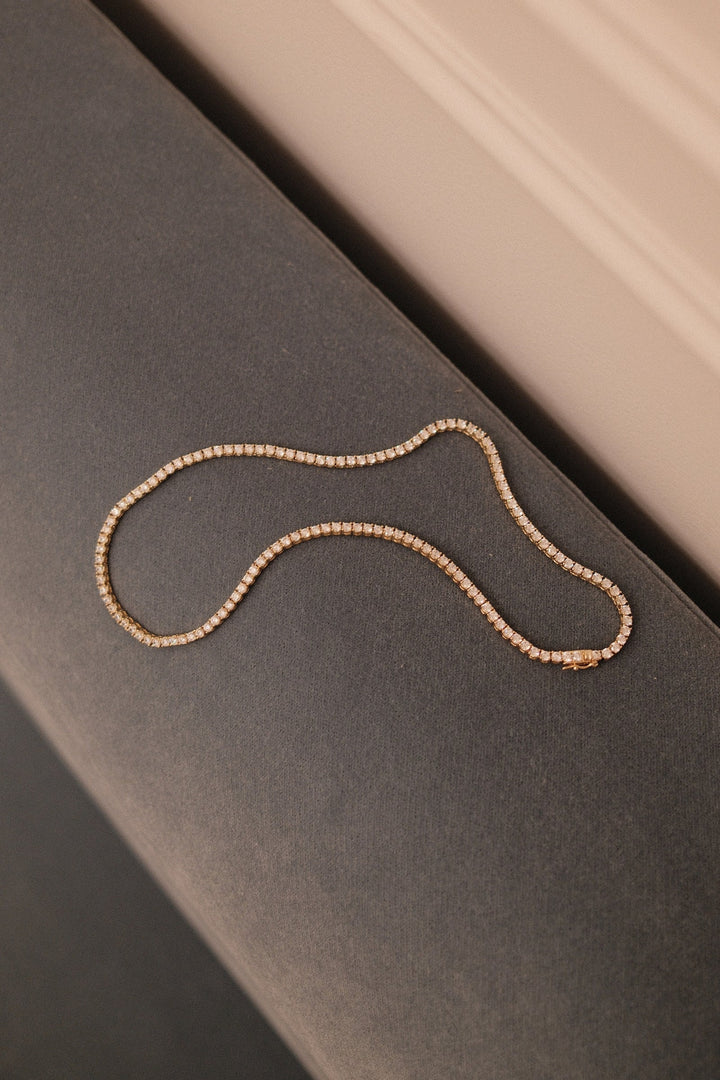 Dani Gold Tennis Necklace