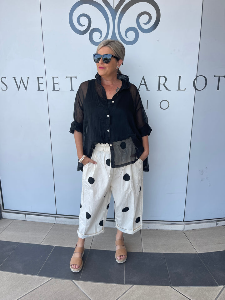 Remy Pant Black Polka Dot