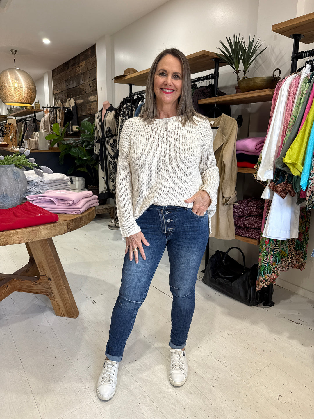 Button Jean Wash Denim