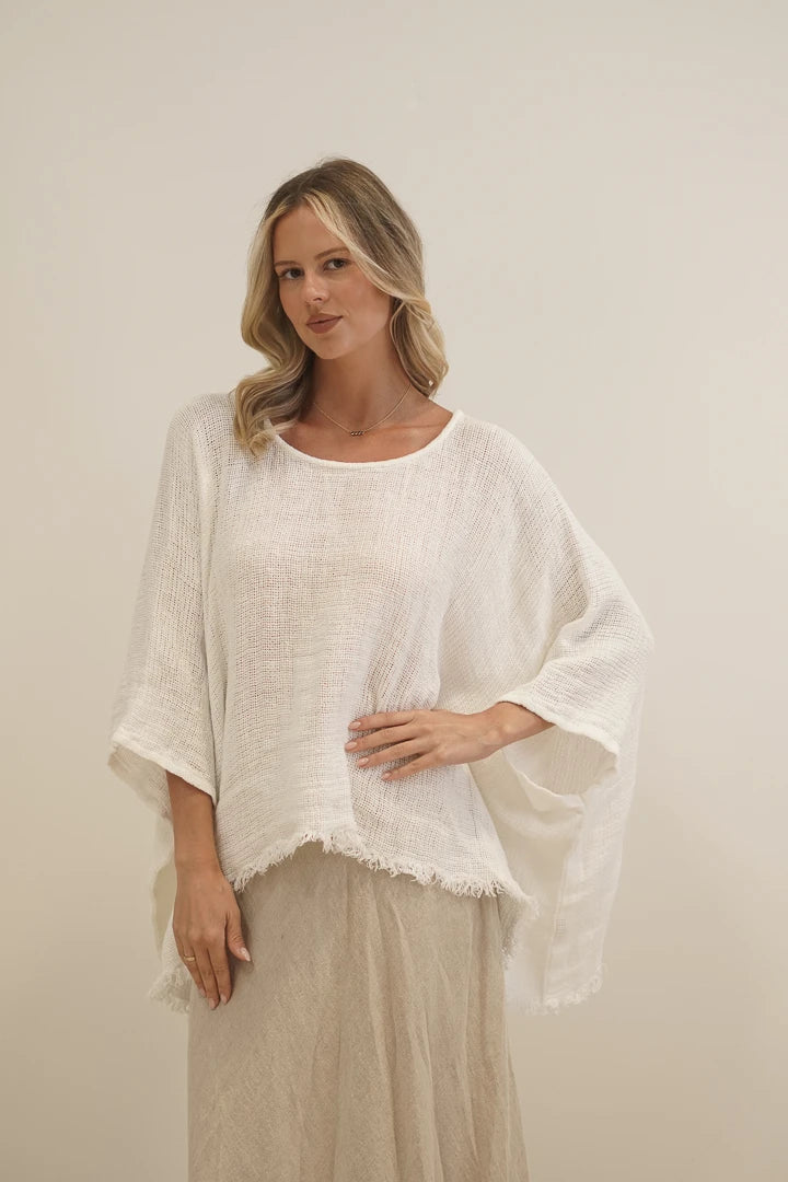 Alice Fringed Poncho Top