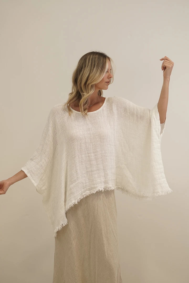 Alice Fringed Poncho Top