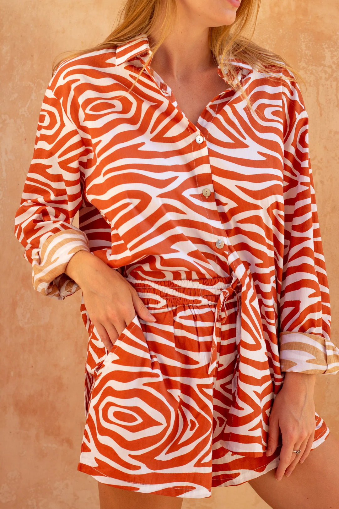 Zebra Blouse Long Sleeve