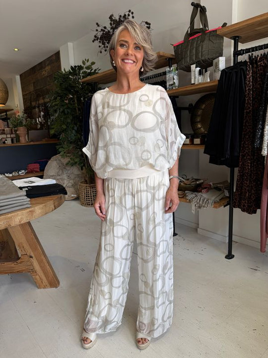 Shona Silk Top Circles