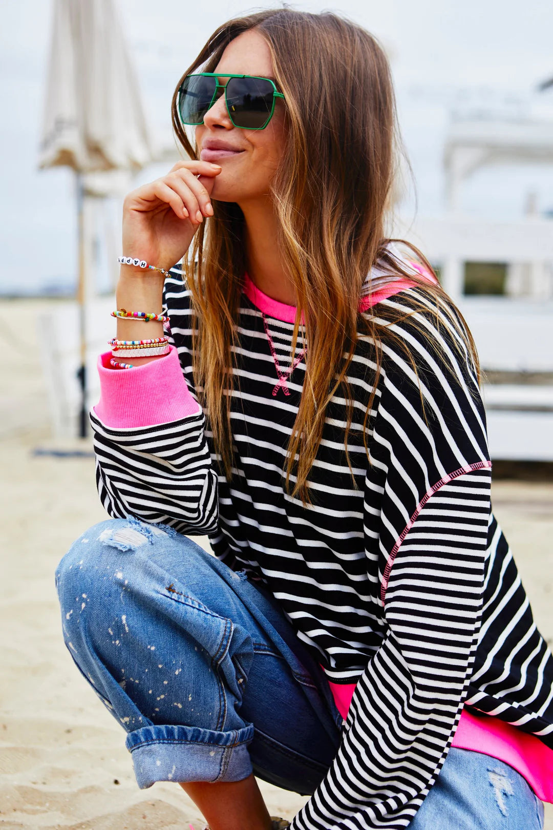 Stripe Sweat