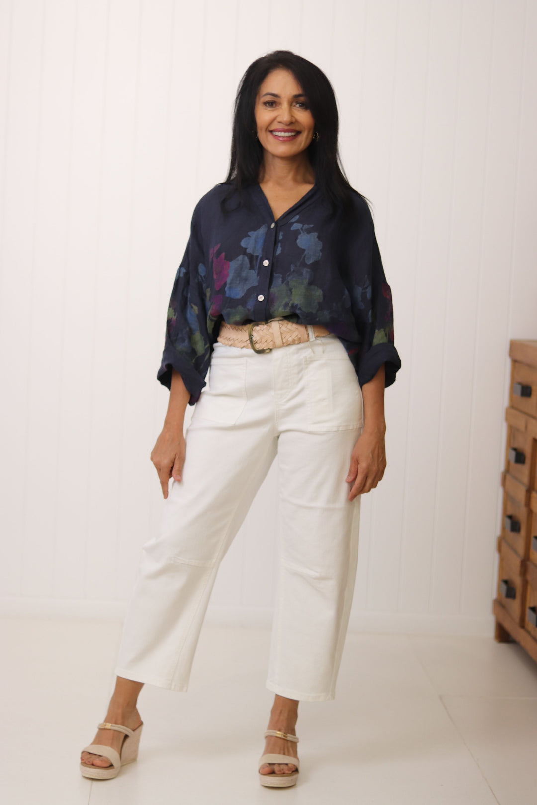 Evelyn Flower Print Top