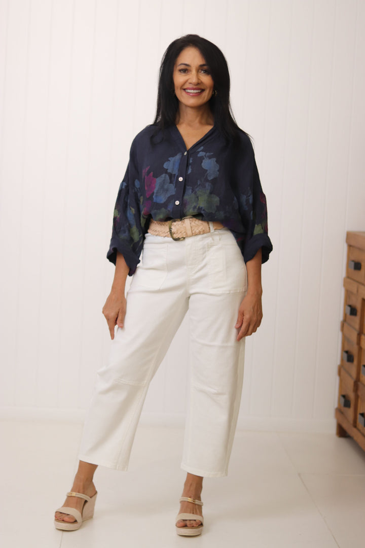 Evelyn Flower Print Top